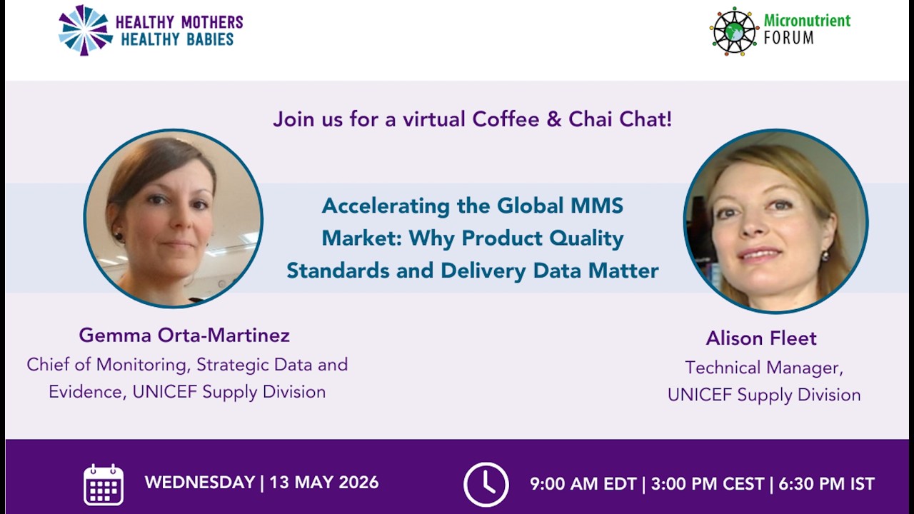 Coffee and Chai Chat with Gemma Orta-Martinez and Alison Fleet (UNICEF Supply Division)