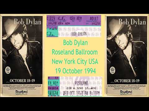 Bob Dylan 1994 US Fall Tour - Roseland Ballroom, New York City, NY USA 19 October 1994