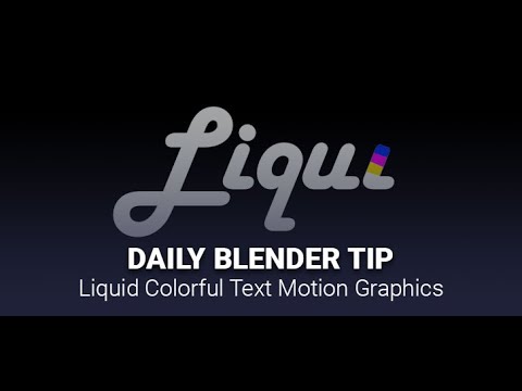 Daily Blender Secrets - Liquid Colorful Text Reveal Motion Graphics