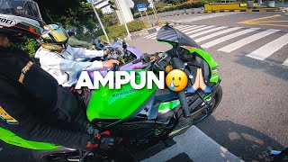 Download lagu WHEN ZX25R CAN'T CHASE NINJA RR 150CC 🥲 mp3