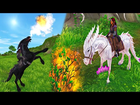 Fire Breathing Magic Color Changing Dragon Horses