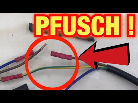 Only bungling experts use shrink tubing and crimp connectors for this! Connect the cables correctly!