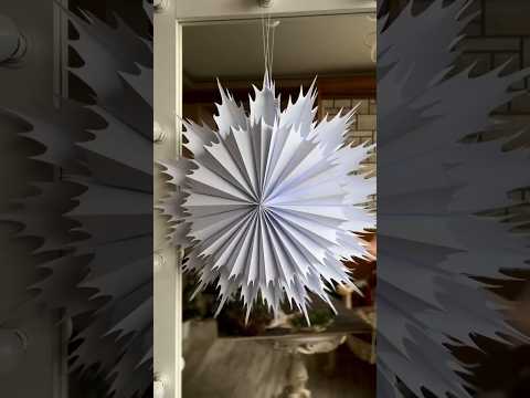 how to make christmas star with paper easy #christmasdecor #homedecor #craft  #декордома  #short