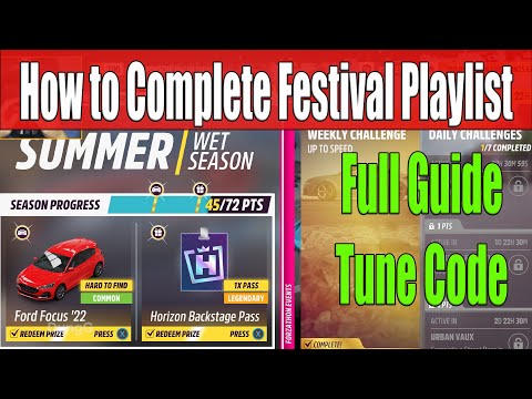 Forza Horizon 5 How to Complete Festival Playlist Summer Season Series 53 Full Guide, Tune Code
