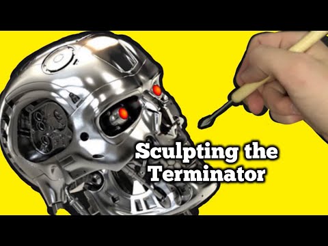 Sculpting the Terminator T-800 Skull