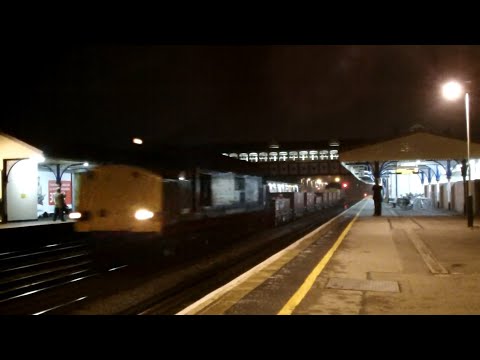 (HD) DRS 37607+37602 on the 6Z42 Nuclear waste at Eastleigh 26/2/13