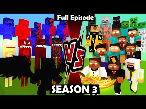 Monster School SEASON 3 FULL EPISODE REVENGE OF THE FALLEN DARK ANGEL - Minecraft Animations