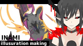 【オリジナル】お絵かきVtuberのイラストメイキング（ILLUSTRATION MAKING）2021.8.17【伊波カヤ】