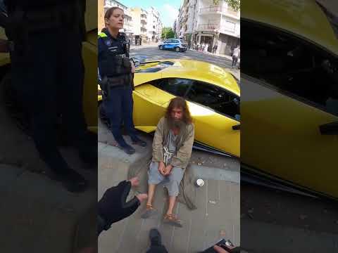 🤬Pensaron que sólo era un Vagabundo... Las Apariencias Engañan 😱 #Lamborghini