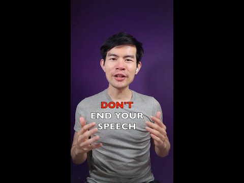 How To End Your Speech The RIGHT Way 🎤 #shorts