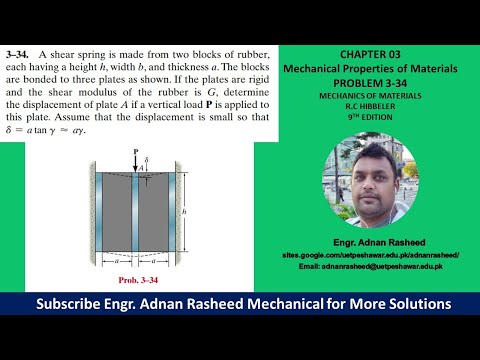 3-34| Chapter 3 | Mechanics of Materials by R.C Hibbeler