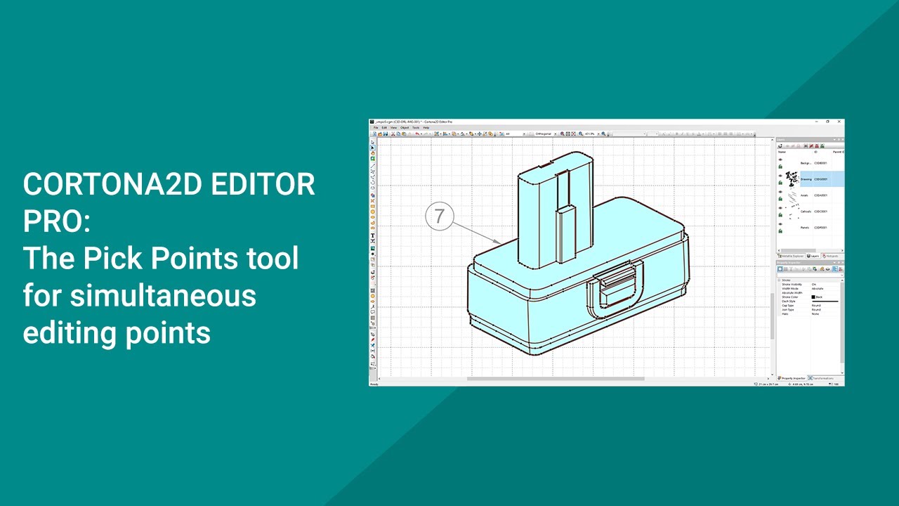 Cortona2D Editor Pro Tutorial: The Pick Points tool for simultaneous editing points