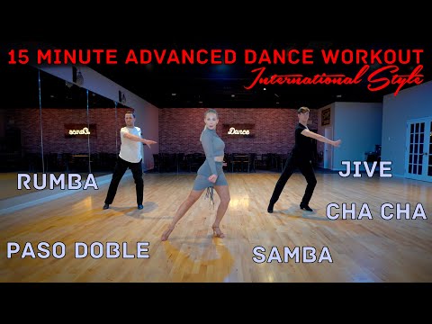 15 Minute Advanced Dance Workout | Rumba, Cha Cha, Samba, Paso Doble and Jive | Mirror Image
