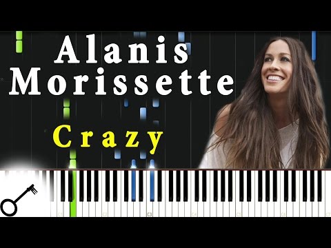 Alanis Morissette - Crazy [Piano Tutorial] Synthesia | passkeypiano