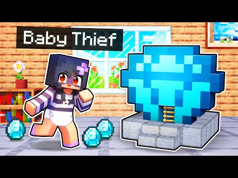 My BABY Thief's SECRET Minecraft Base!