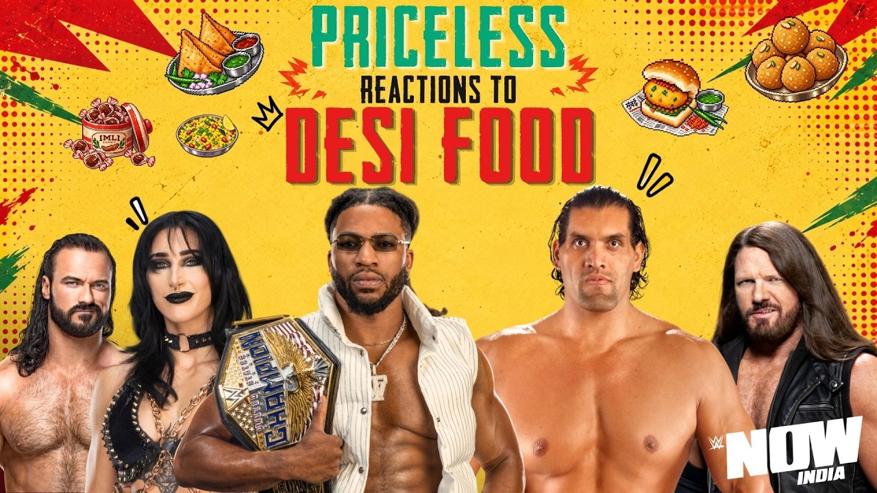 Top 5 Best Superstar Reactions to Desi Food: WWE Now India