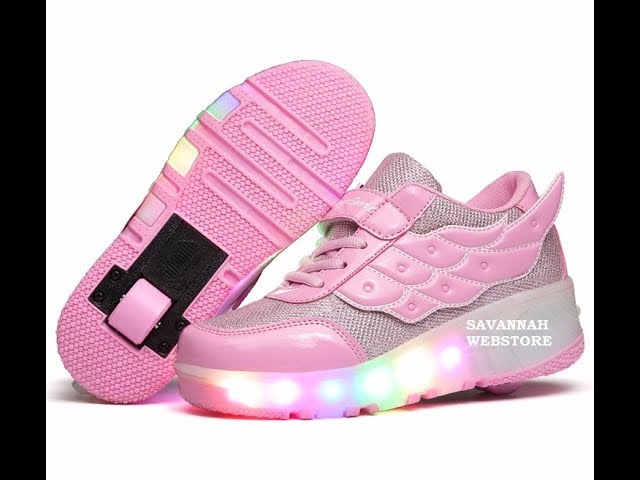 Vídeo relacionado con Zapatos con Ruedas Zapatillas con Dos Ruedas para niños y niña Led Luces Zapatillas con Ruedas Se Puede Bambas con Ruedas Carga con USB Automática Calzado de Skateboarding