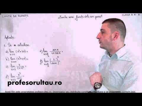 02   cls11   Limite de functii   limita unei functii intr un punct   aplicatii   partea 1