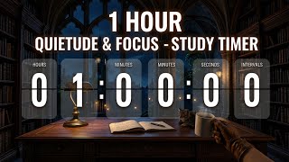 1 Hour Midnight Library Focus 🍵 (Enchanted Quiet & Deep Work)