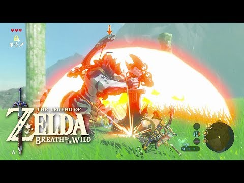 Link vs. Lynel - Only sword and stasis - No boost - 3 Hearts - Zelda Breath of the Wild