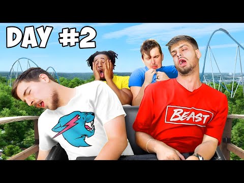 Last To Leave Roller Coaster Wins $20,000 - Challenge #mrbeast