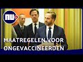 Waarom het kabinet hint op meer maatregelen voor ongevaccineerden | NU.nl