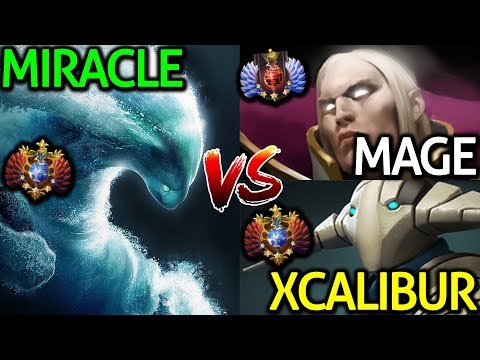 Miracle- VS Mage & Xcalibur Dota 2 | WTF Morphling Spamer!