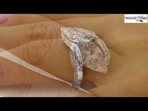 3.70ct Marquise Diamond Engagement Wedding Anniversary Platinum Vintage Ring