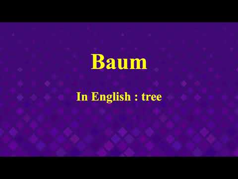 Learn how to pronounce Baum in German or what is the German of tree