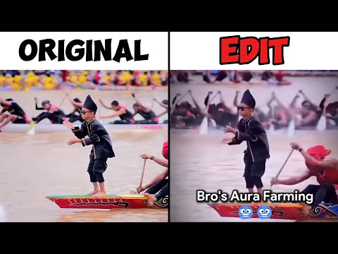 Boat Kid Aura Farming Original Video vs Edit (Pacu Jalur)