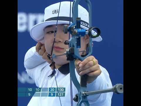 Cho Su A steals gold from world number one Ella Gibson | #shorts | #ArcheryWorldCup