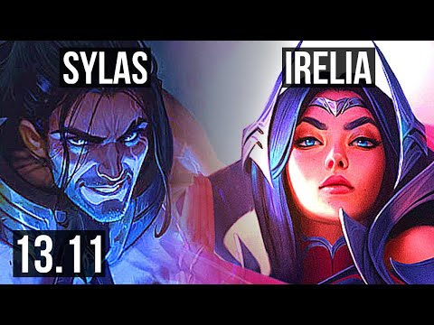 SYLAS vs IRELIA (MID) | 9/0/2, 6 solo kills, Legendary | KR Master | 13.11