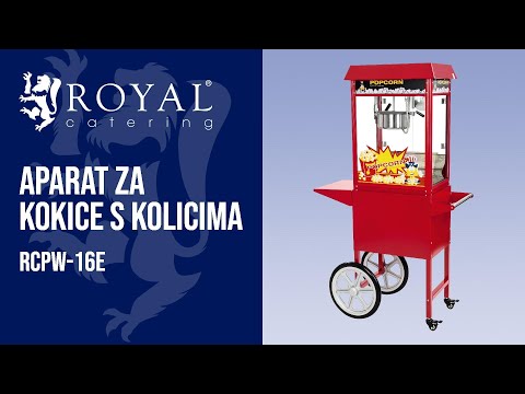 videozapis - Aparat za kokice s kolicima - Crveni