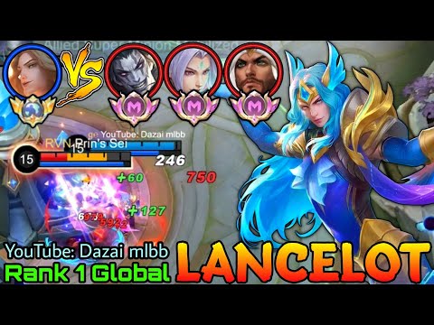 Top Global Lancelot VS Supreme Ling, Khufra & Khaleed - Top 1 Global Lancelot by YouTube: Dazai mlbb
