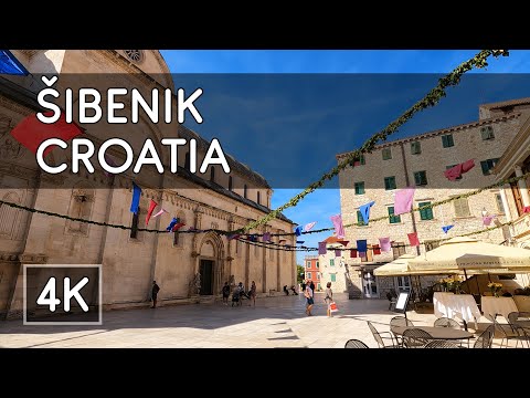 Passeio a pé: Šibenik, Croácia - 4K UHD
