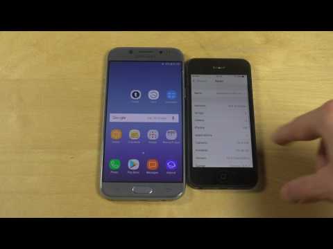 Samsung Galaxy J5 2017 vs  iPhone 5 iOS 10   Which Is Faster?