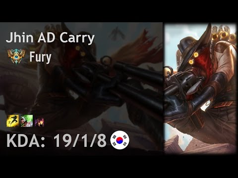Jhin AD Carry vs Ezreal - Fury - KR Challenger Patch 6.24