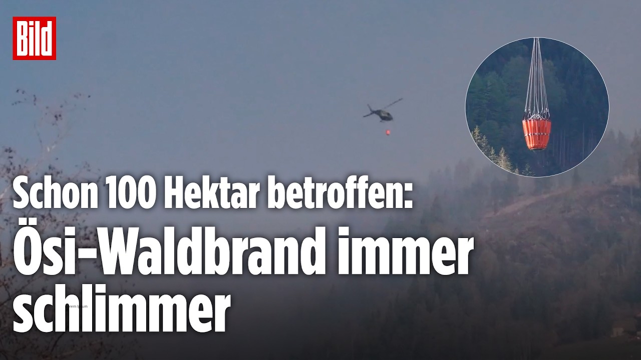 Alpen in Flammen: Waldbrand weitet sich immer mehr aus!