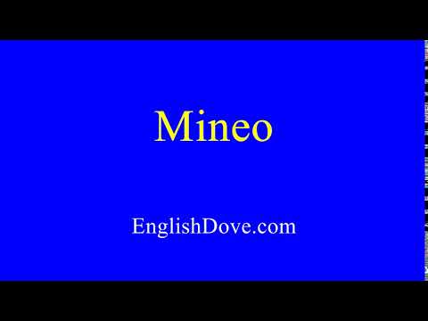 How to pronounce Mineo in American English.