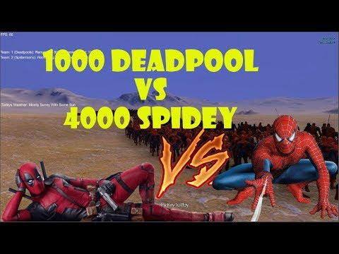 4000 SPIDEY vs 1000 DEADPOOL [Ultimate Epic Battle Simulator]