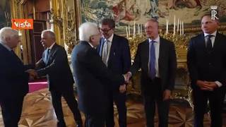 Mattarella riceve Meloni e i Ministri al Quirinale in vista del Consiglio Europeo