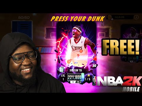 NBA 2K Mobile - FREE PRESS YOUR DUNK IVERSON!