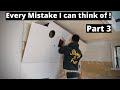 Every Beginner Drywall Mistake I can think of (3/3)