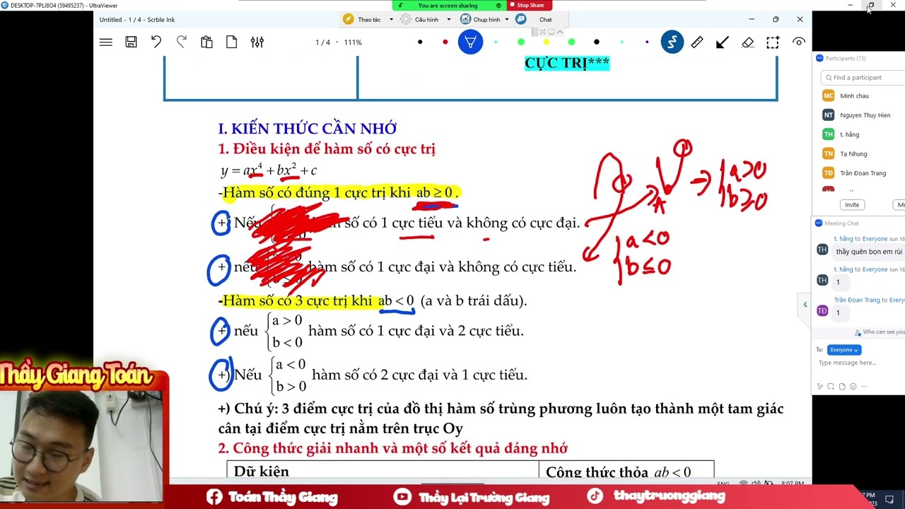 TÌM M ĐỂ HÀM TRÙNG PHƯƠNG CÓ CỰC TRỊ VÀ CÁC BÀI TOÁN LIÊN QUAN BUỔI 1
