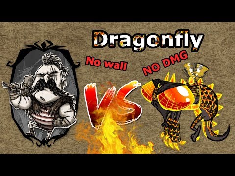 Don't Starve Together: Dragonfly no DMG  no walls!