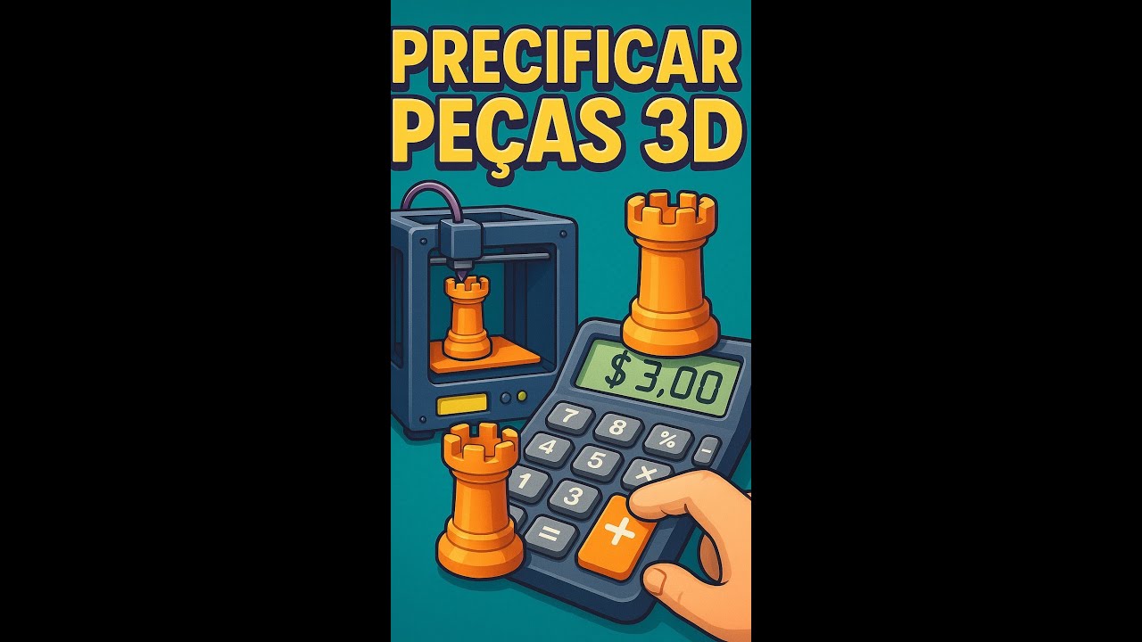 Vídeo curto do Bruno Cordeiro: como ele precifica peças impressas em 3D