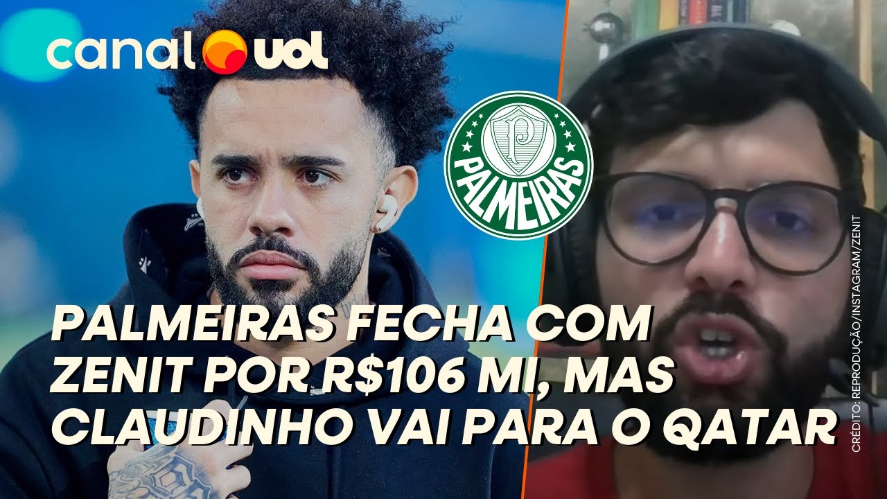 PALMEIRAS SE ACERTA COM ZENIT, MAS CLAUDINHO DECIDE IR PARA CLUBE DO QATAR, INFORMA LAVIERI