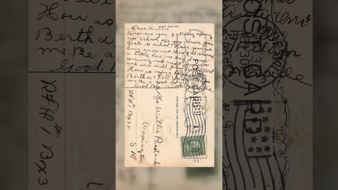 L&E Serie 2262, Divided Back, Halloween Spooks, 1908 Postmark Video