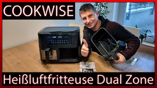 Die BESTE Heißluftfritteuse 2024: Dual Zone - 9L XXL Airfryer cookwise | Unboxing + Test + Review