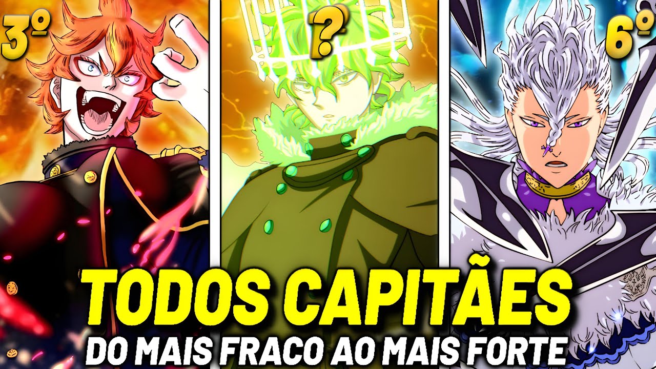 NÍVEIS DE PODERES DE TODOS OS CAPITÃES DE BLACK CLOVER! [ATUALIZADO]